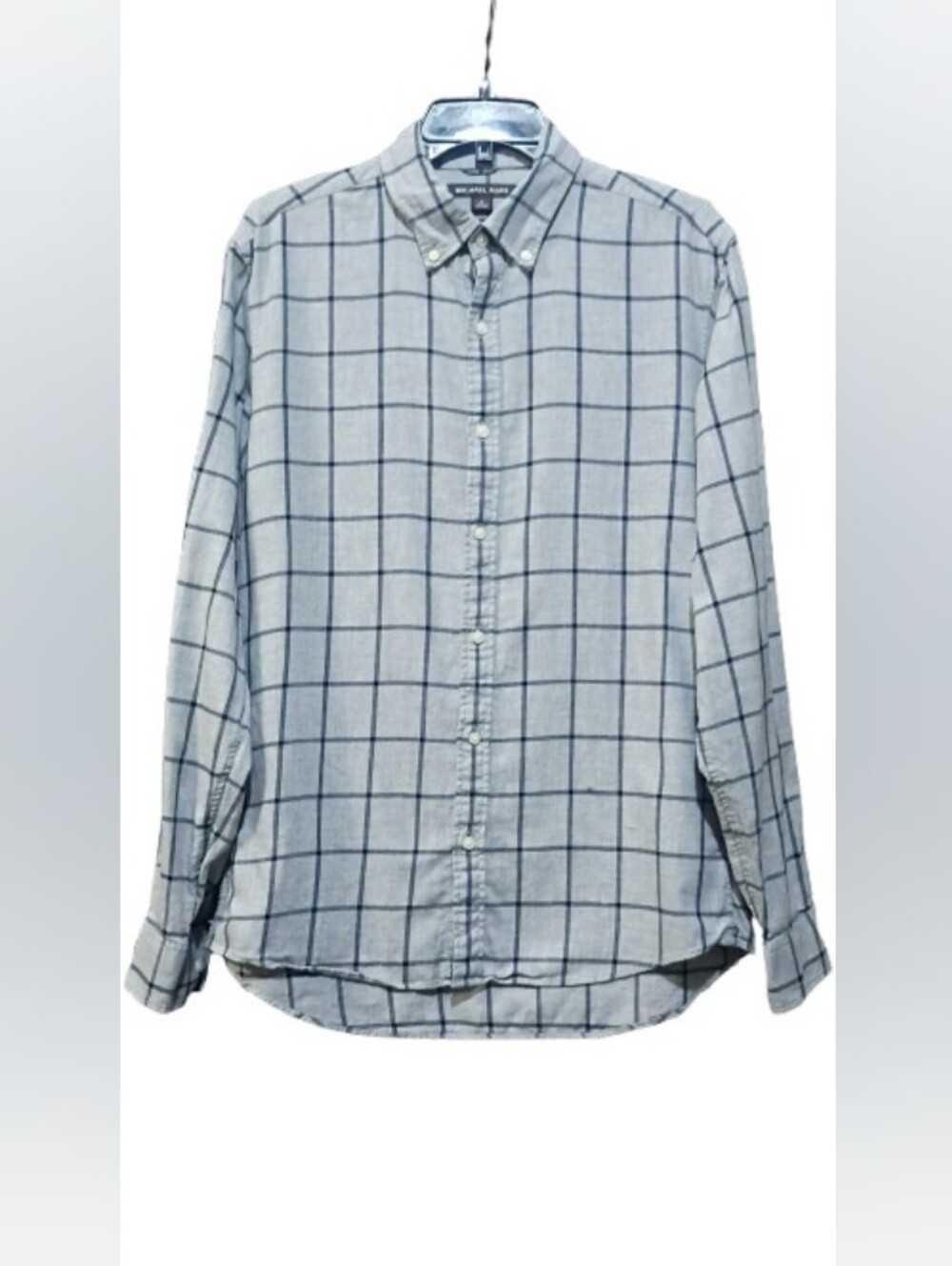 Michael Kors Slim Fit Plaid Button‑Up